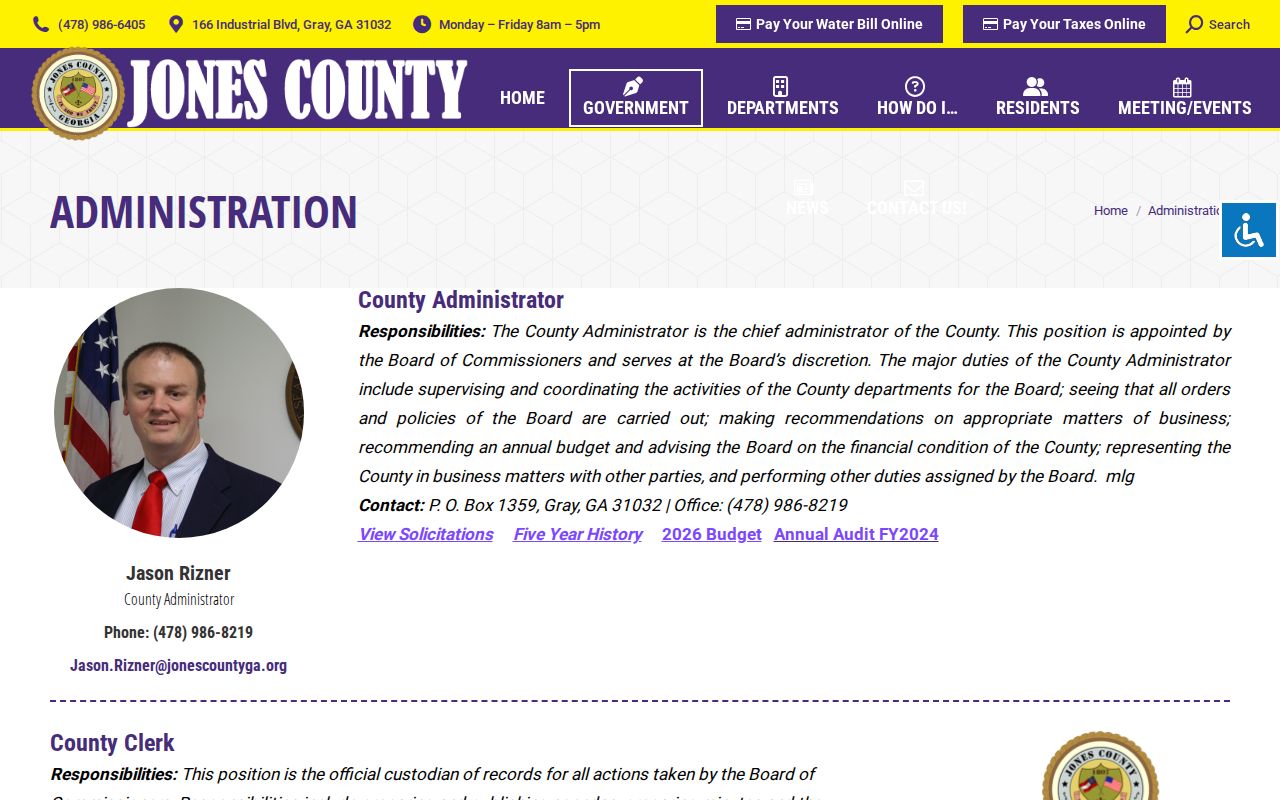 Jones County arrest records request contacts