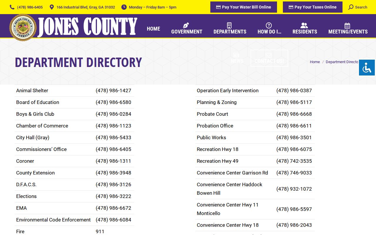 Jones County arrest search agency directory