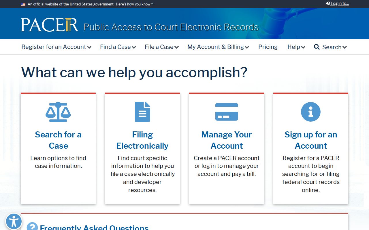Federal court case records for Jones County through PACER
