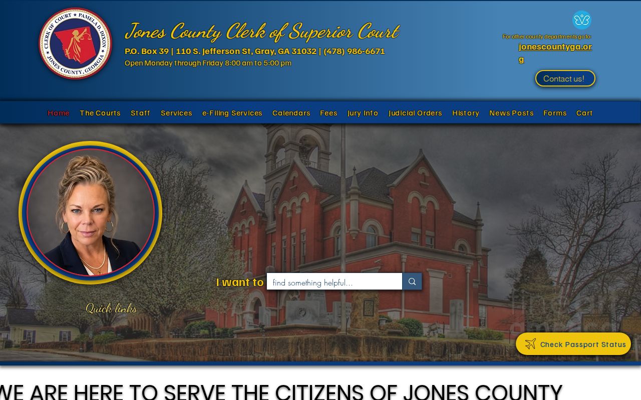 Jones County Superior Court clerk court case access