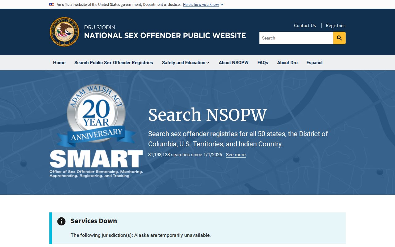 National registry supplement for a Jones County sex offender lookup